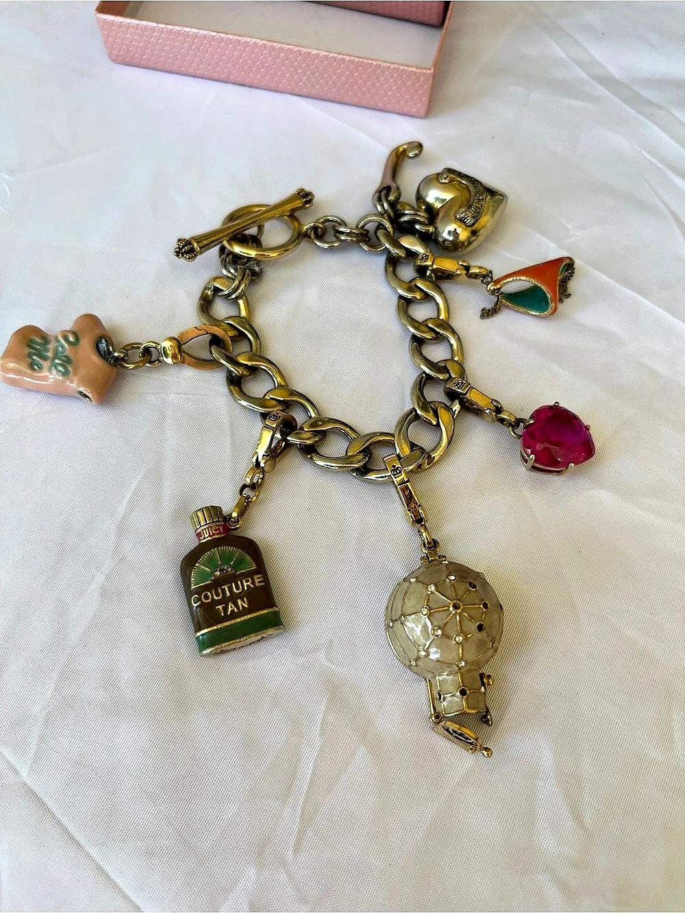 Juicy Couture Vintage Juicy Couture Starter Charm Bracelet with Multiple Charms